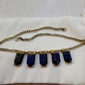 Loft Gold Blue Stone Necklace